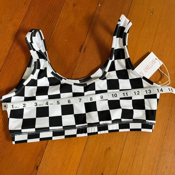 Brittany Allen Checkered Micro Scoop Bra - Picture 4 of 7
